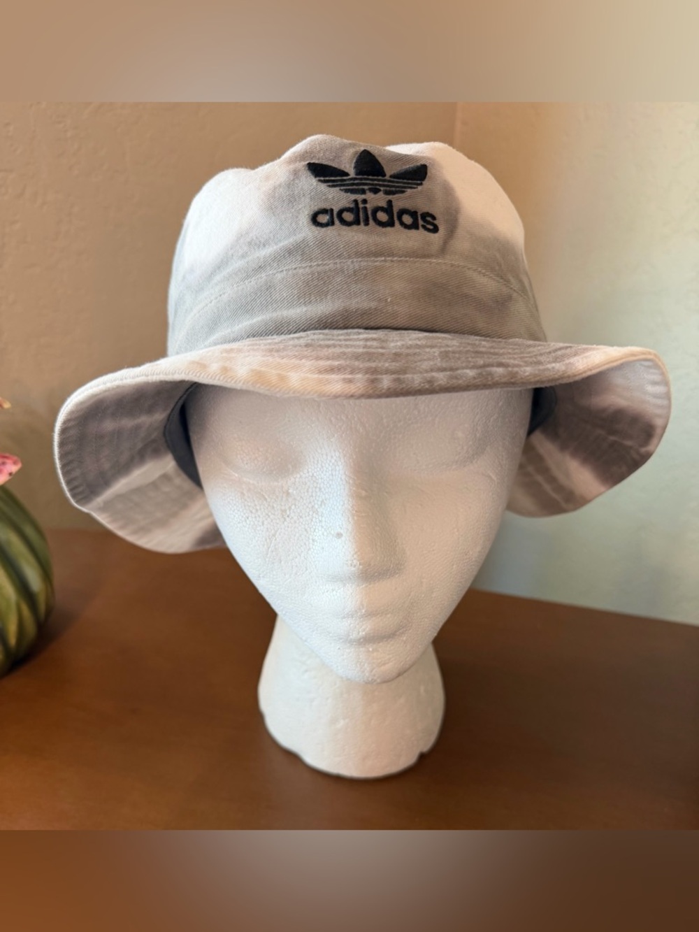 Adidas Bucket Hat with Black Trefoil